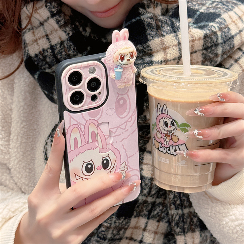Labubu 3D Invisible Bracket Phone Case