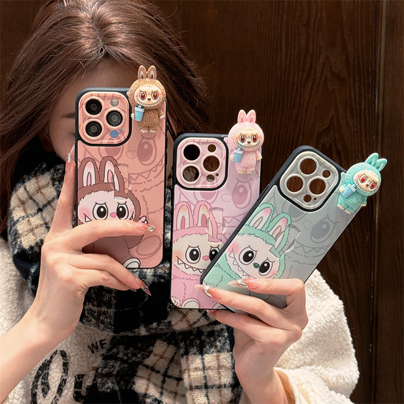 Labubu 3D Invisible Bracket Phone Case