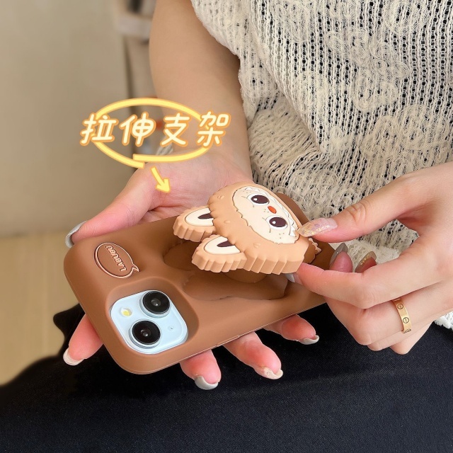 Labubu Silicone Bracket Phone Case