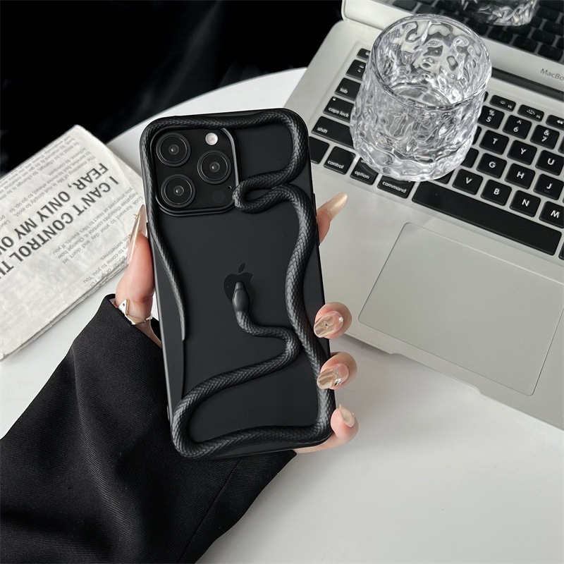 Matte Finish Hollow Out Snake 3D Phone Cases