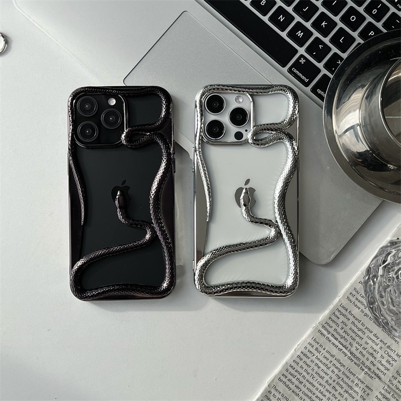 Matte Finish Hollow Out Snake 3D Phone Cases