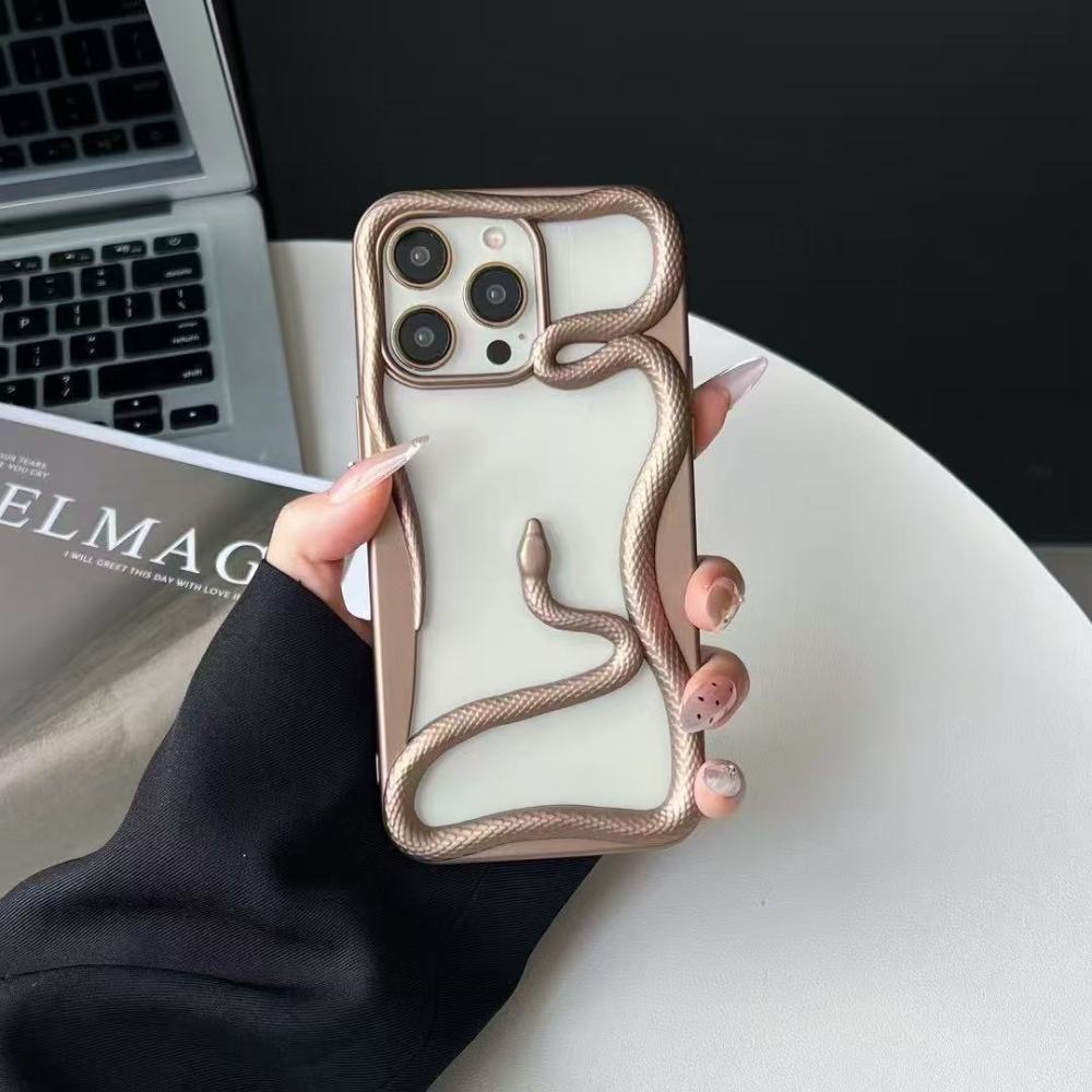 Matte Finish Hollow Out Snake 3D Phone Cases