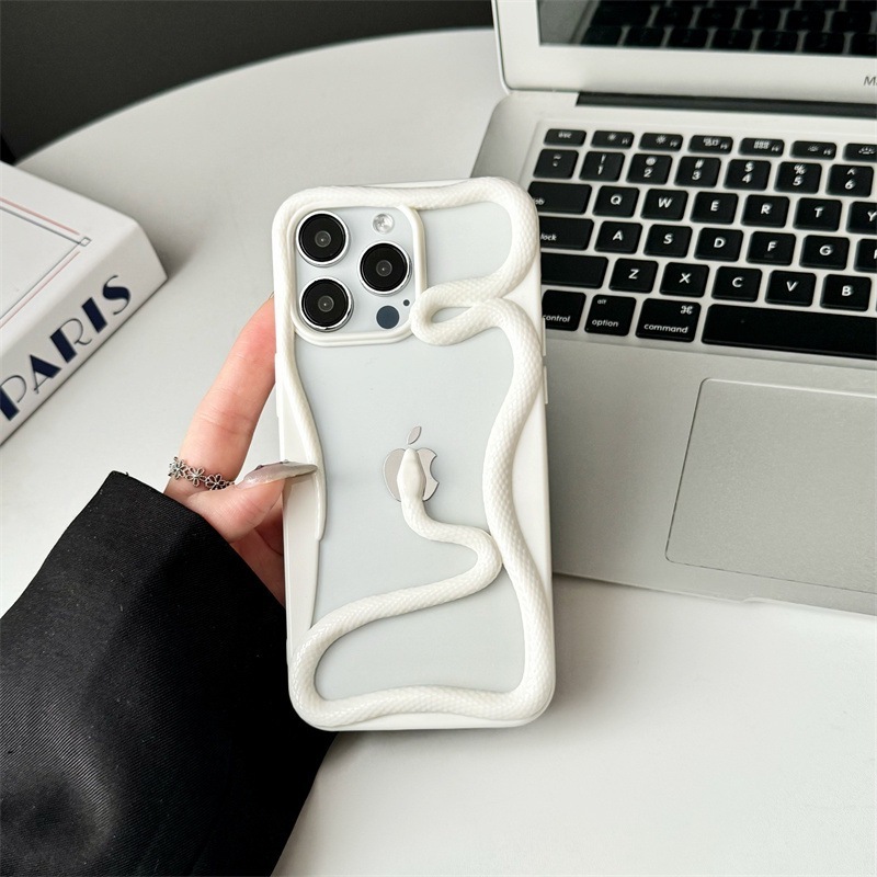 Matte Finish Hollow Out Snake 3D Phone Cases
