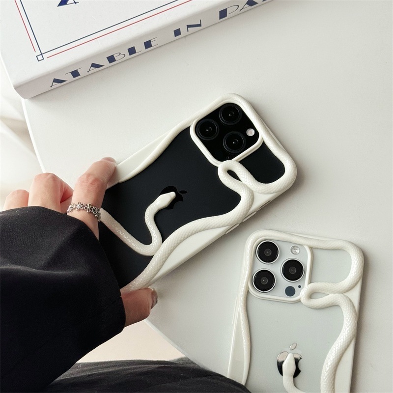Matte Finish Hollow Out Snake 3D Phone Cases