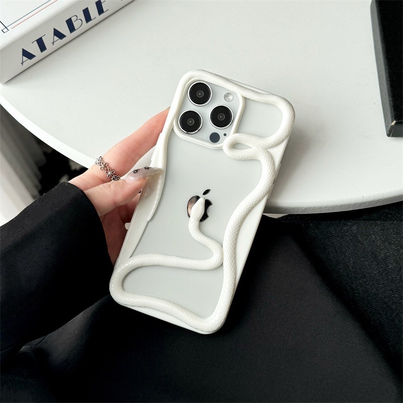 Matte Finish Hollow Out Snake 3D Phone Cases