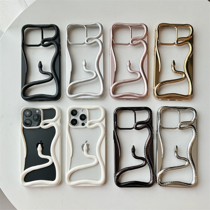 Matte Finish Hollow Out Snake 3D Phone Cases