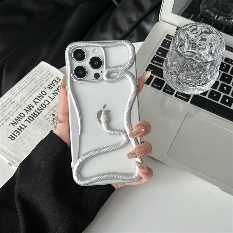 Matte Finish Hollow Out Snake 3D Phone Cases
