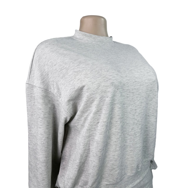 Basic Style Round Neck Hoodies Top Short Set