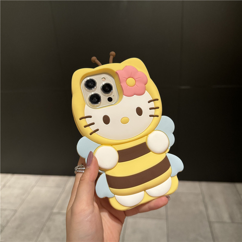 Fashion 3D Bee Hello Kitty Phone Cases