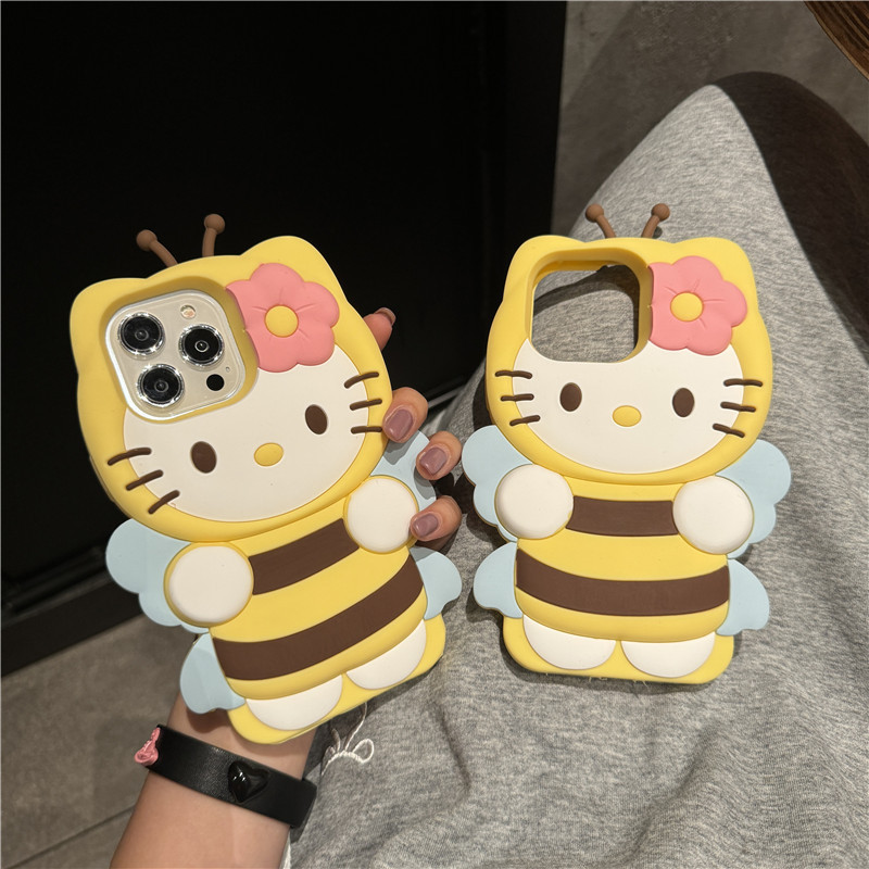 Fashion 3D Bee Hello Kitty Phone Cases