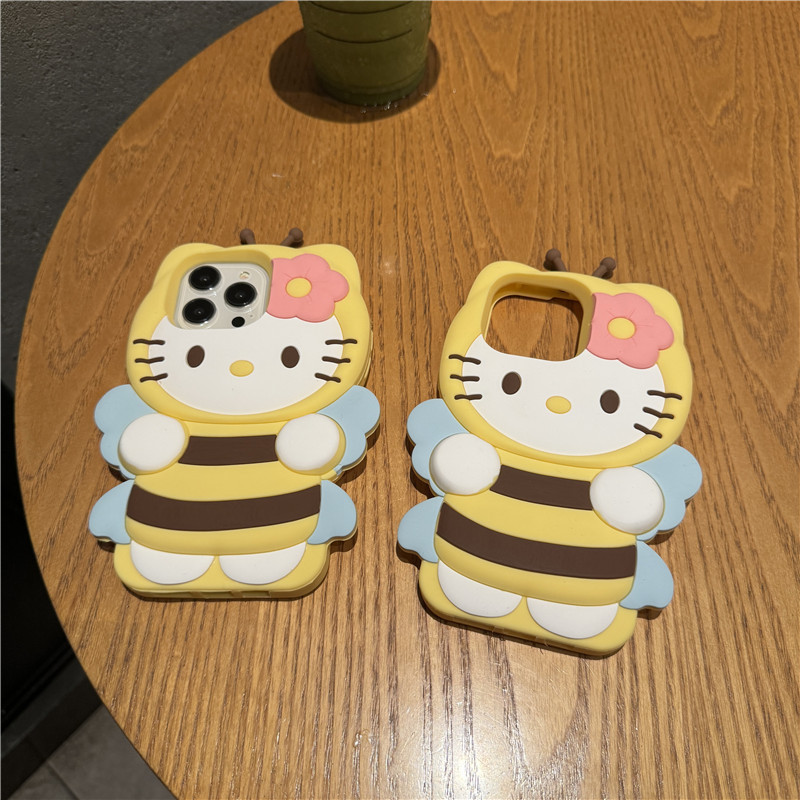 Fashion 3D Bee Hello Kitty Phone Cases