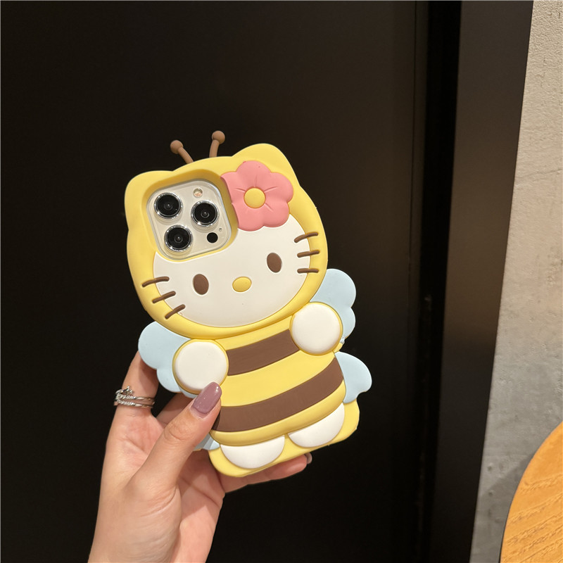 Fashion 3D Bee Hello Kitty Phone Cases