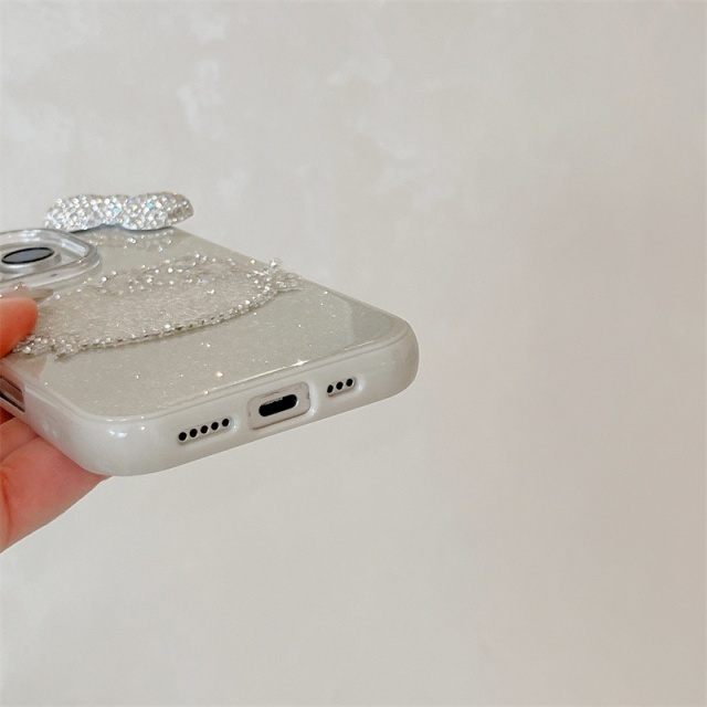 Fashion Bow Tie Rhinestones Hello Kitty Phone Cases