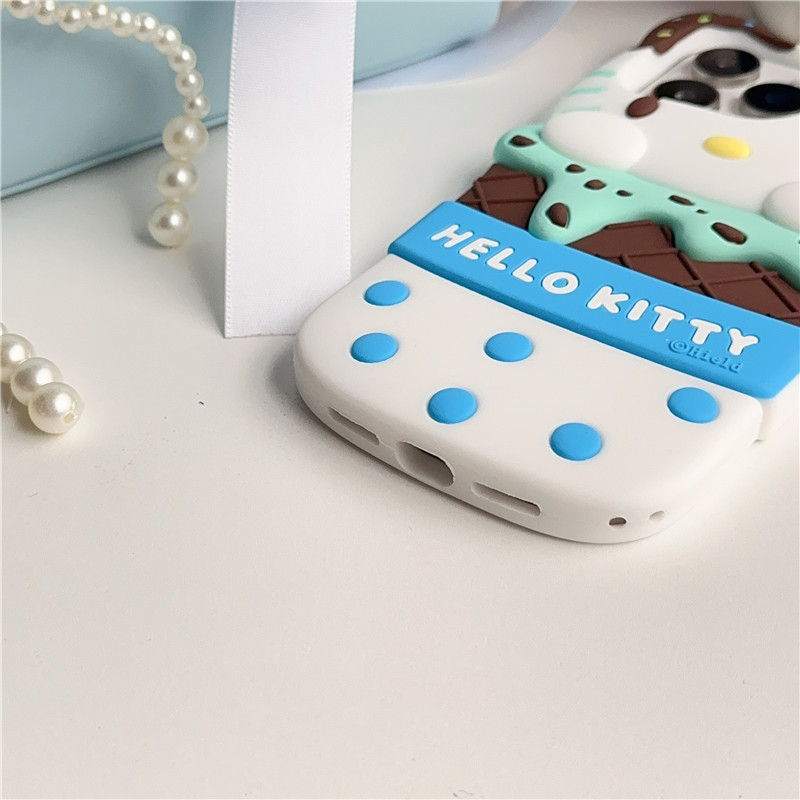 Fashion Cute 3D Ice Cream Hello Kitty Phone Cases