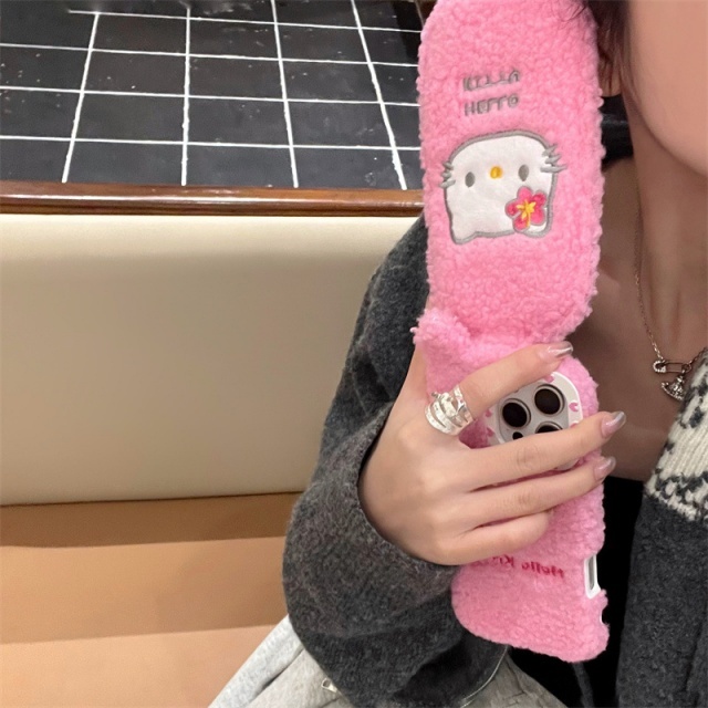 Hello Kitty Cute Furry Flip Phone Cases