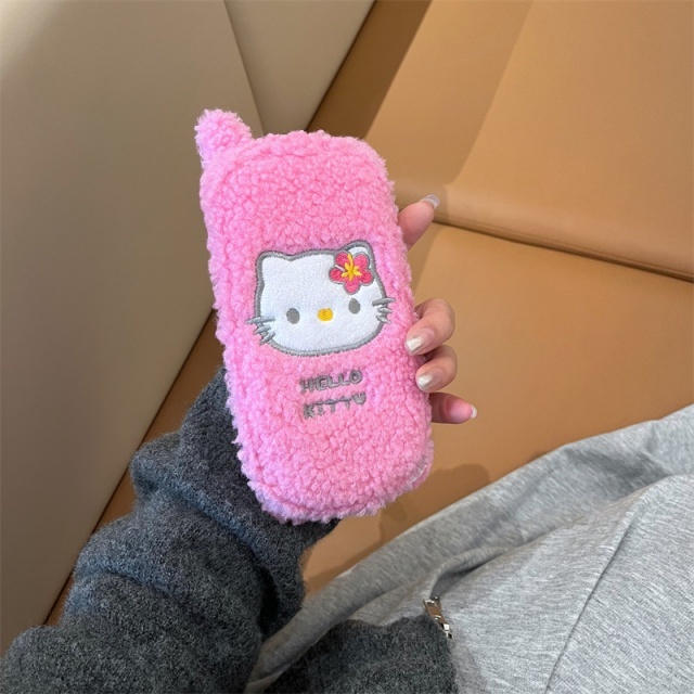 Hello Kitty Cute Furry Flip Phone Cases