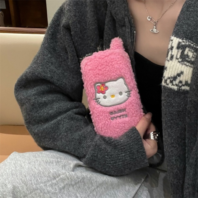 Hello Kitty Cute Furry Flip Phone Cases