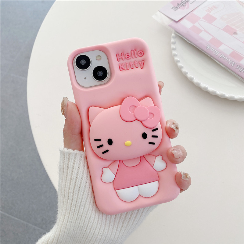 Hello Kitty Silicone Bracket Phone Cases