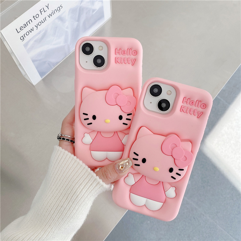 Hello Kitty Silicone Bracket Phone Cases