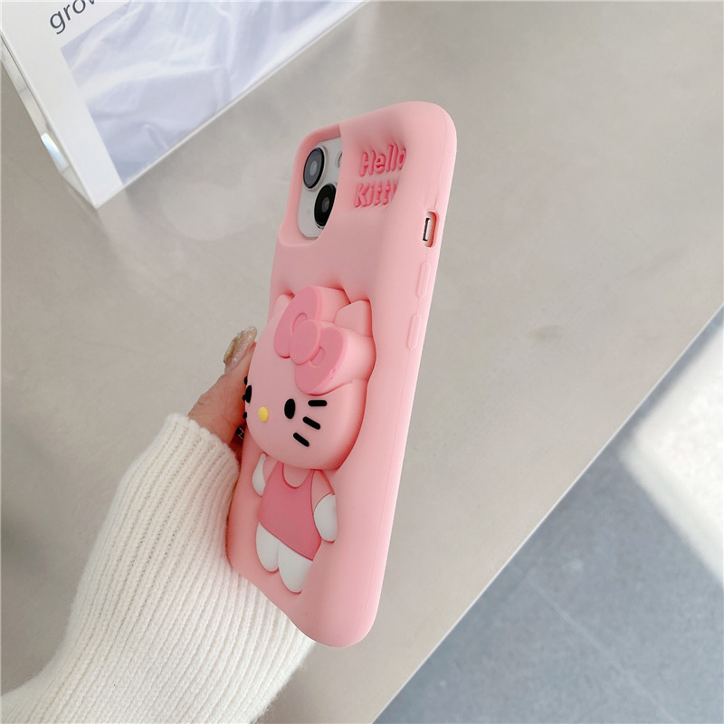 Hello Kitty Silicone Bracket Phone Cases