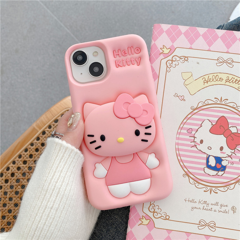 Hello Kitty Silicone Bracket Phone Cases