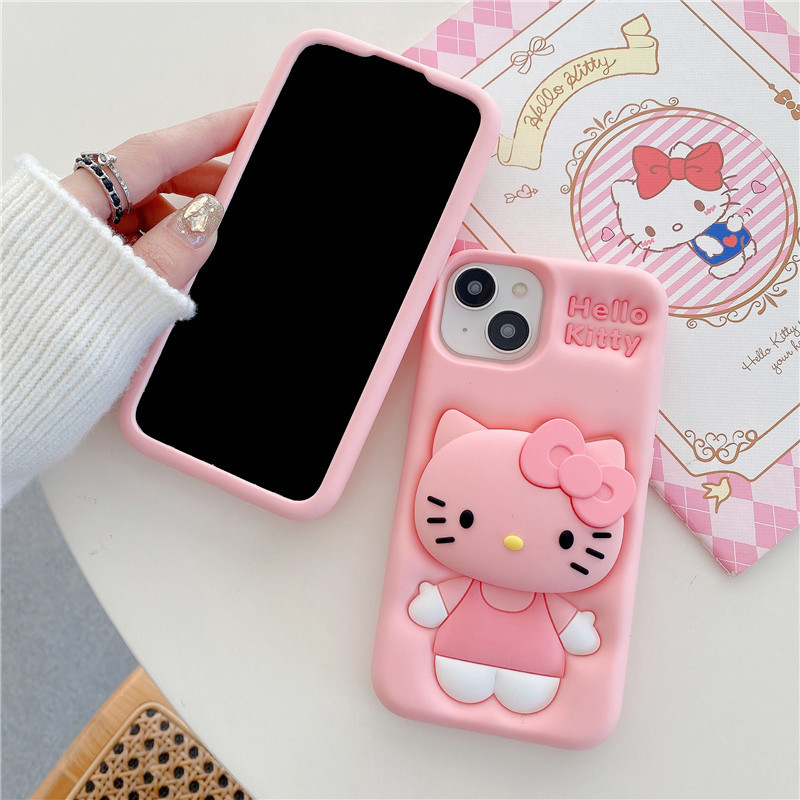 Hello Kitty Silicone Bracket Phone Cases