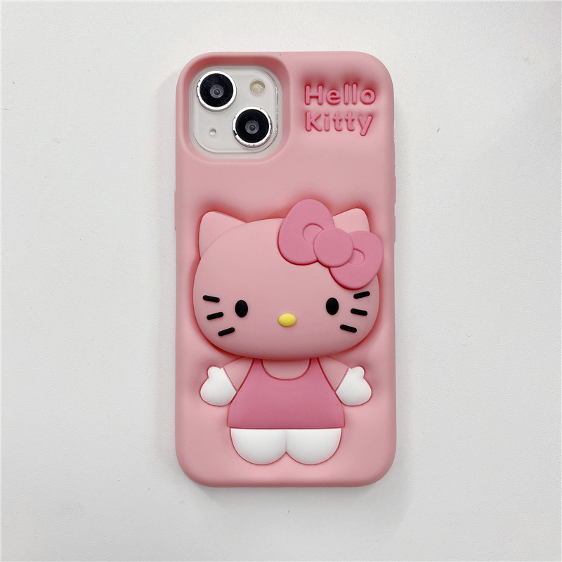 Hello Kitty Silicone Bracket Phone Cases