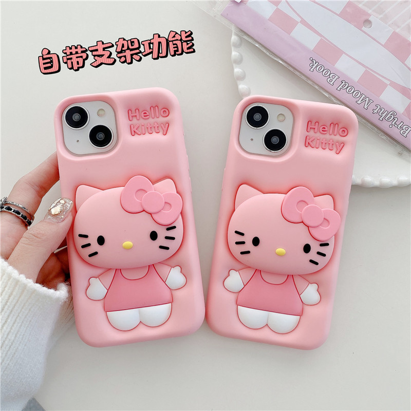 Hello Kitty Silicone Bracket Phone Cases