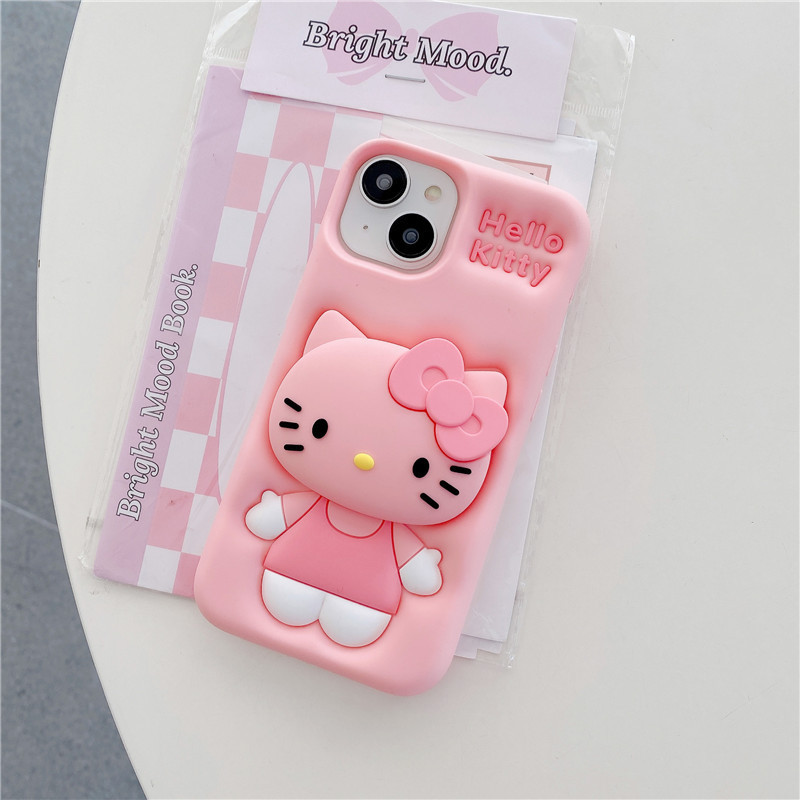 Hello Kitty Silicone Bracket Phone Cases