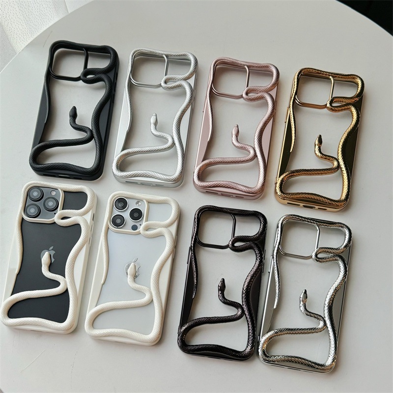 Matte Finish Hollow Out Snake 3D Phone Cases