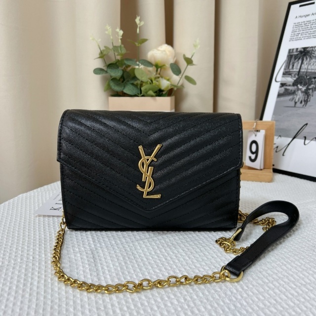 Metal Logo Leather Fashion Women Messenger Bag