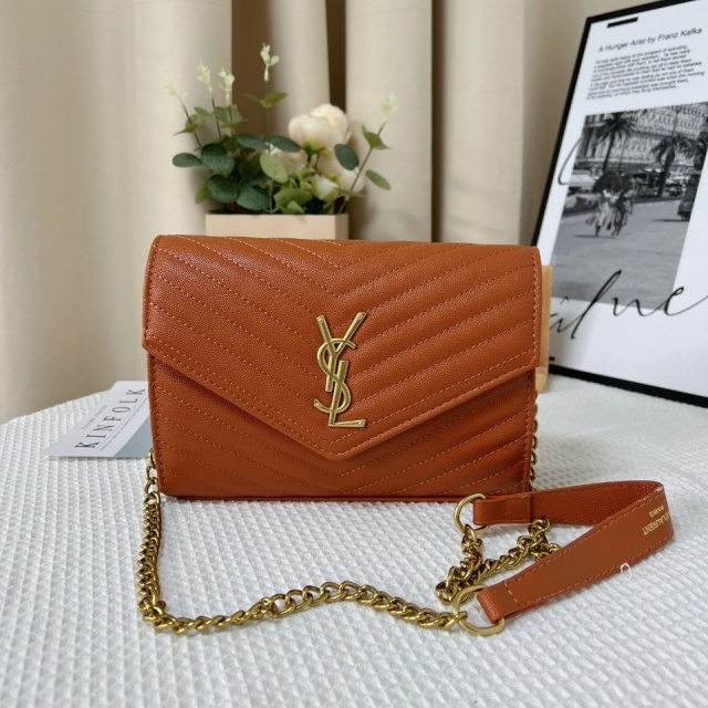 Metal Logo Leather Fashion Women Messenger Bag
