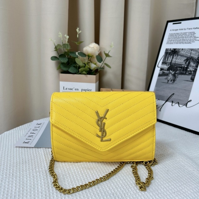 Metal Logo Leather Fashion Women Messenger Bag