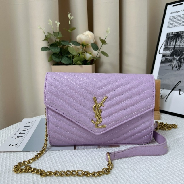 Metal Logo Leather Fashion Women Messenger Bag
