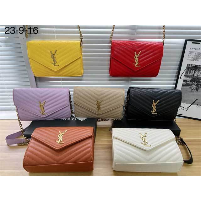 Metal Logo Leather Fashion Women Messenger Bag