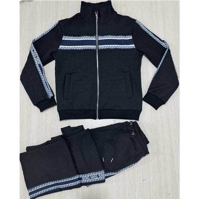 Fashion Embossing Casual Fall Tracksuit Set