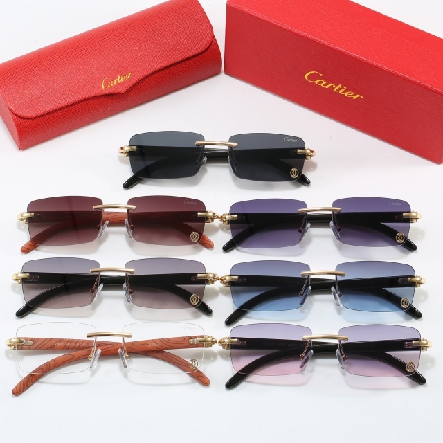 Rectangular Frameless Unisex Sunglasses