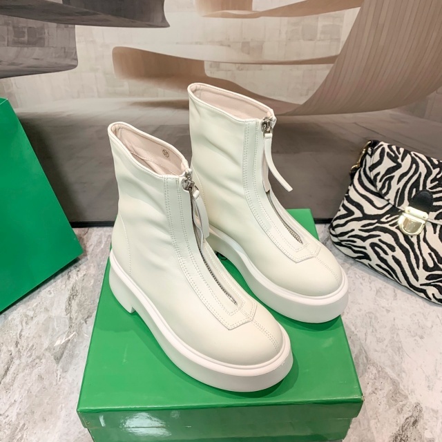 Fashion Thick-Soled Zipper Short Boots