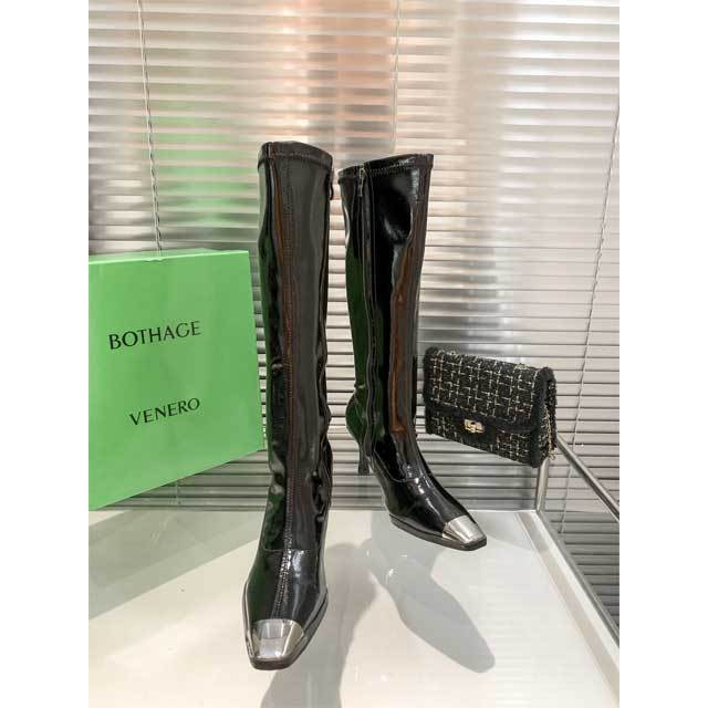 Luxury Fashion Leather High Heeled Long Boots