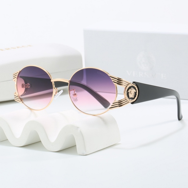 Small Metal Oval Frame Luxury Sunglasses