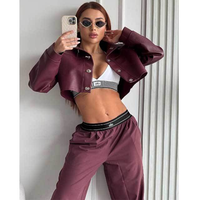 Elastic Waist Embroidery Casual Pants