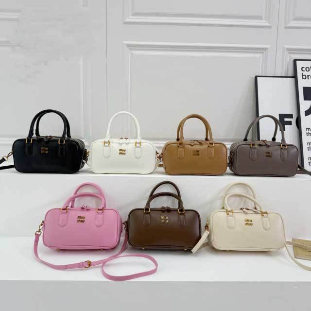 Fashion Metal Logo Leather Crossbody Handbags