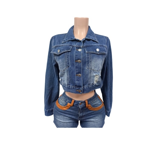 Embroidered Butterfly Patches Denim Jacket