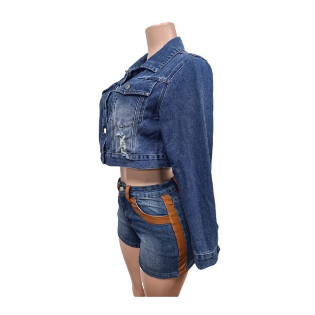 Embroidered Butterfly Patches Denim Jacket