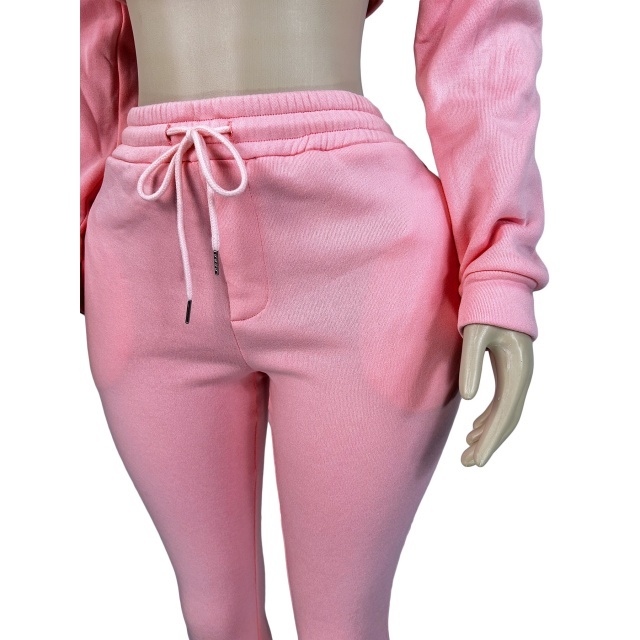 Hooded Sweatshirt Slim Fit Stacked Flare Pant Set