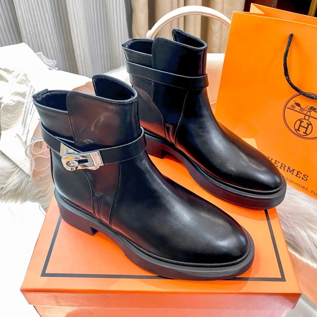 Luxury Fashion Leather Women Ankle Boots