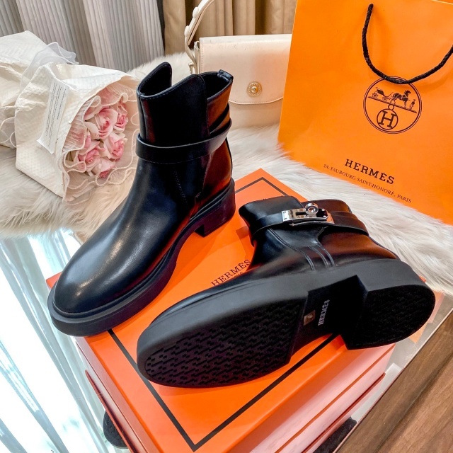 Luxury Fashion Leather Women Ankle Boots