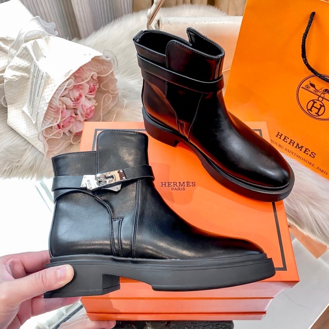 Luxury Fashion Leather Women Ankle Boots