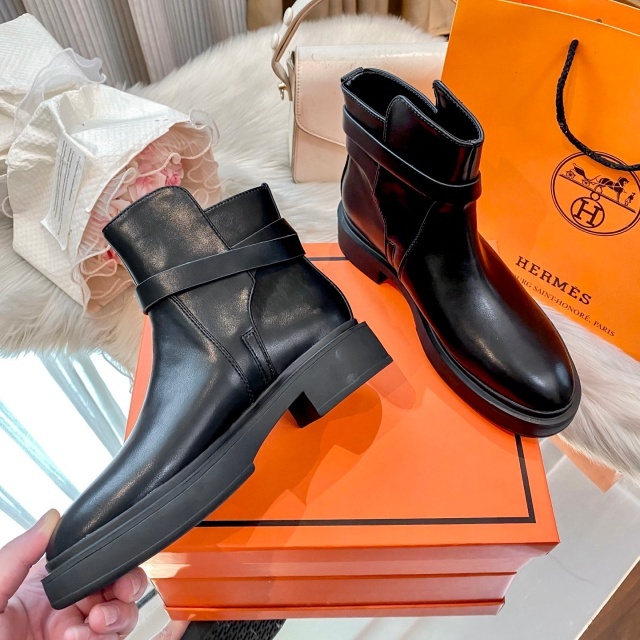 Luxury Fashion Leather Women Ankle Boots