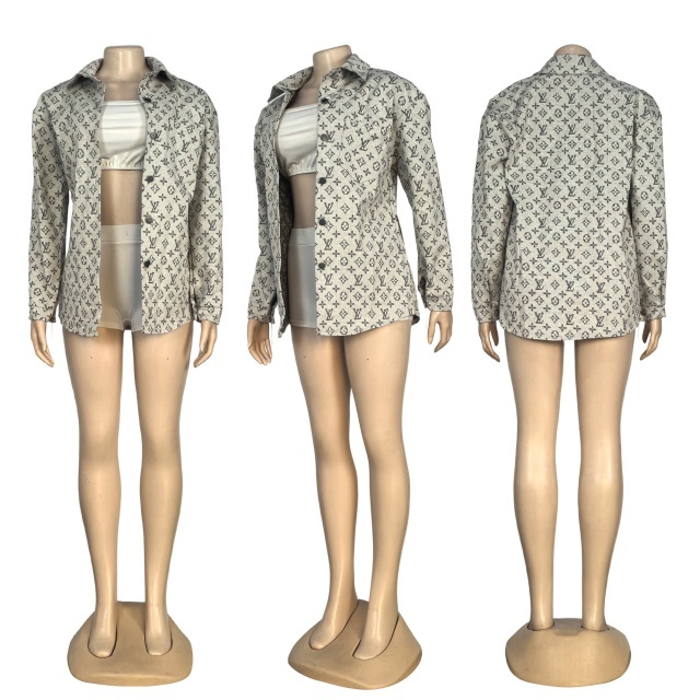 Washed Denim Fashion Women Jacket